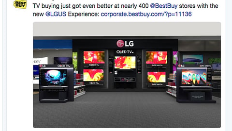 Best Buy News LG Experience Twitter Update