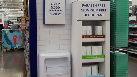 Native Deodorant Walmart Endcap