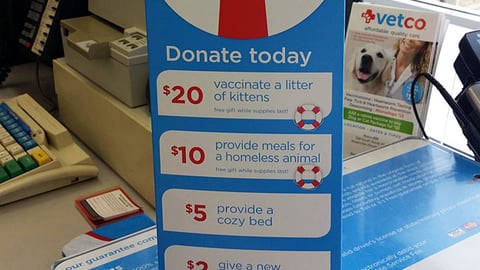 Petco 'Be a Lifesaver' Counter Card