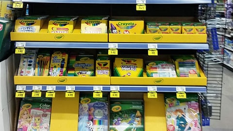 Crayola 'Get Creative' Endcap Display