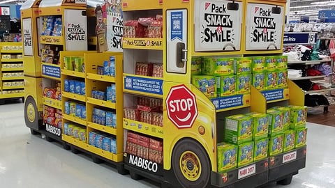 Nabisco 'Pack, Snack & Smile' School-Bus Pallet Train