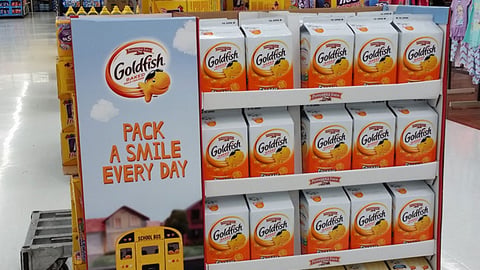 Goldfish Walmart' Pack a Smile' Half-Pallet Display