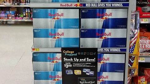 Walmart Red Bull 'College Prepped' Cross-Merchandising Incentive Sign