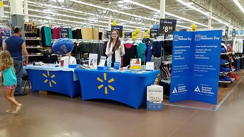 Walmart 'Wellness Day' Table Display