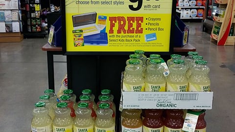 Smith's 'Select Backpacks' Stanchion Sign