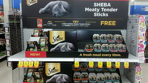 Sheba Meaty Tender Sticks Meijer Endcap Display