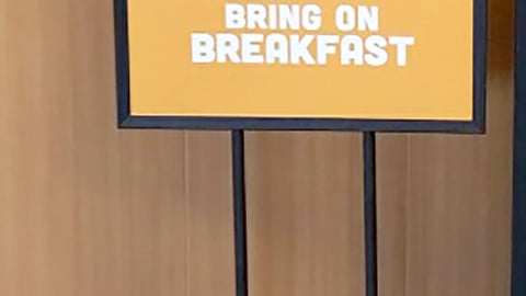 King Soopers 'Bring on Breakfast' Stanchion Sign