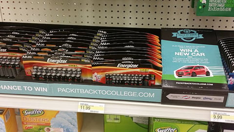 Energizer Target 'Back to College' Shelf Tray