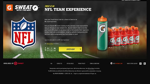 Gatorade Target 'Sweat with the Best' Website