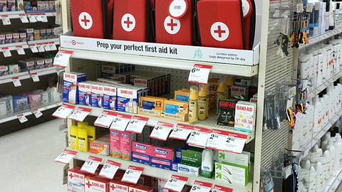 Target J&J 'First Aid Kit' Endcap