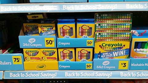 Dollar General 'Back to School Savings' Shelf Strips