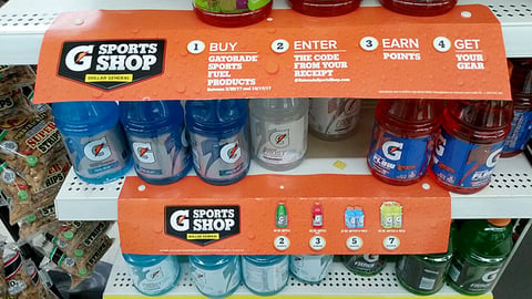 Dollar General 'Gatorade Sports Shop' Shelf Signs