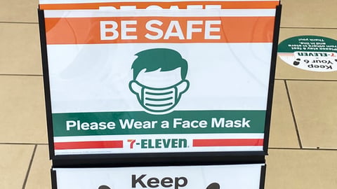 7-Eleven Feeding America Stanchion Sign