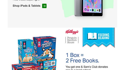 Sam's Club 'Game On, School Year' Email