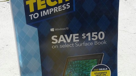 Best Buy Microsoft 'Tech to Impress' A-Board