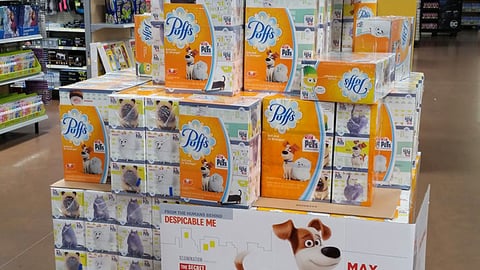 Puffs Walmart Back-to-School Pallet Display