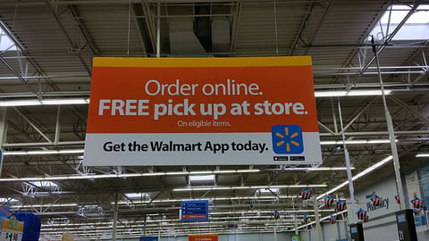 Walmart 'Free Pick Up' Ceiling Banner