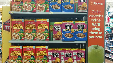 Walmart Kellogg's Cereal Endcap