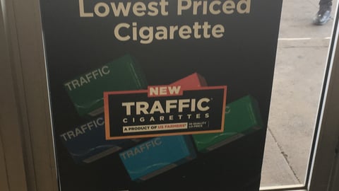 Circle K Traffic 'Lowest Priced Cigarette' Door Cling