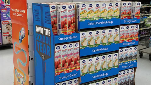 Great Value 'Own the School Year' Half-Pallet Display