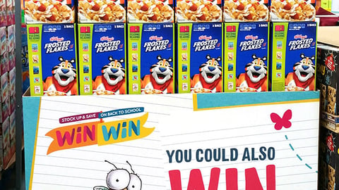 Kellogg BJ's 'Free Scholastic Book' Pallet Display