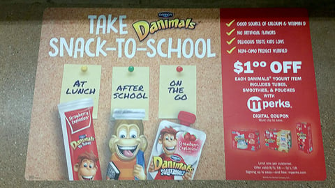 Dannon Danimals Meijer 'Snack-to-School' Floor Cling