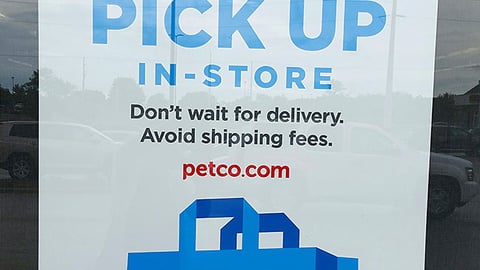 Petco 'Buy Online Pick Up In-Store' Window Poster