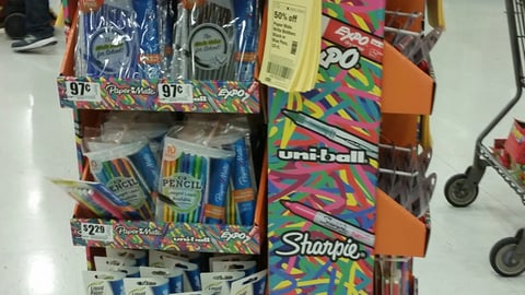 Newell Brands Back-to-School Quarter-Pallet Display