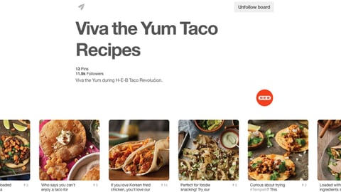 H-E-B 'Viva the Yum' Pinterest Board