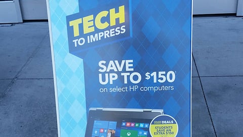 Best Buy HP 'Tech to Impress' A-Board