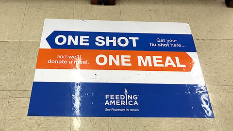 Kroger 'One Shot, One Meal' Floor Cling