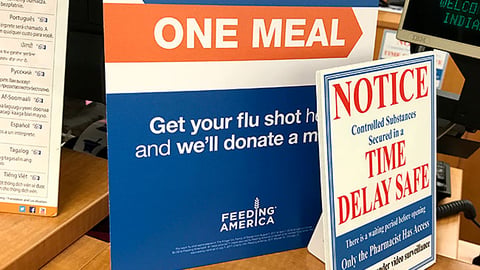 Kroger 'One Shot, One Meal' Counter Card