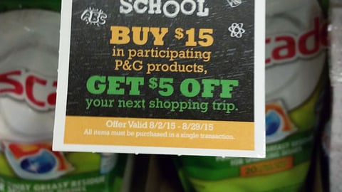 P&G Hannaford 'Welcome Back to School' Price Label