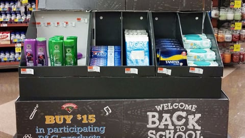 P&G Hannaford 'Welcome Back to School' Pallet Display