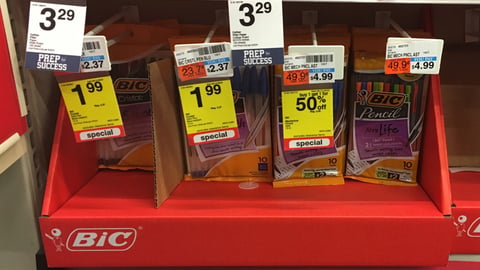 Bic CVS Back-to-School Shelf Tray