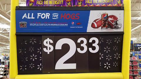 Pepsi Walmart 'All for the Hogs' Price Header