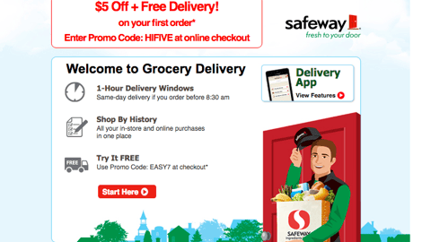 Safeway 'Free Delivery' Web Page