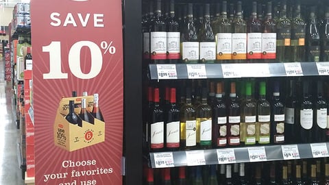 H-E-B 'Buy 6 Save 10%' In-Line Signage
