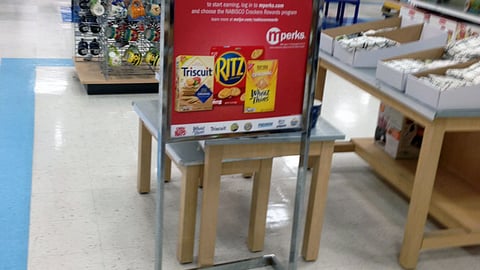 Meijer Nabisco 'Earn $5' Stanchion Sign