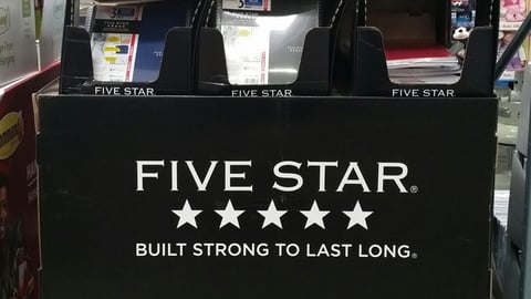 Five Star 'Built Strong to Last Long' Pallet Display