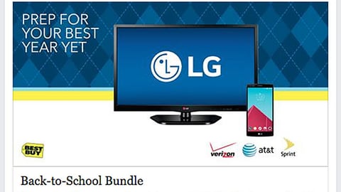 Best Buy LG 'Best Year Yet' Facebook Update