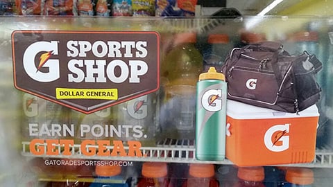 Gatorade Dollar General 'Earn Points' Cooler Cling