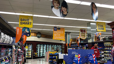 City Market Back to School Ceiling Signs