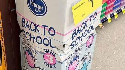 City Market Back to School Dump Bin