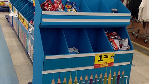 RoseArt Meijer Back-to-School Pallet Display