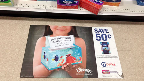 Kleenex Meijer Box Tops Floor Cling