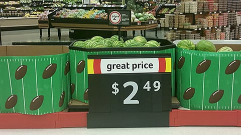 Winn-Dixie Football Dump Bins
