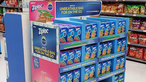Ziploc Walmart 'Go Back Big' Half-Pallet Display