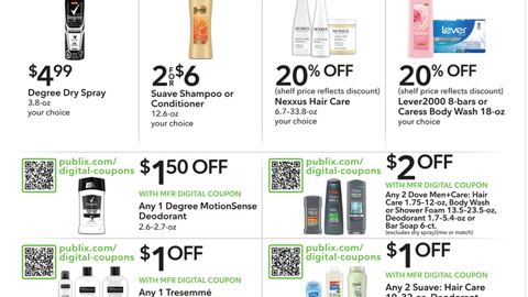Publix Unilever 'Mix & Match' Features