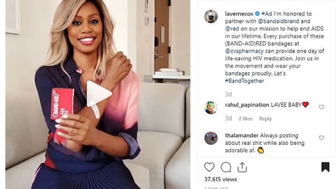 Laverne Cox Band-Aid '#BandTogether' Instagram Update